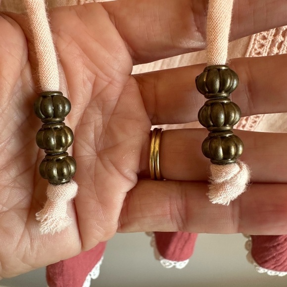 Matilda Jane Call Me Cute Wonderment Pink Boho Muslin Peasant Peplum Top S Mauve - Picture 7 of 12